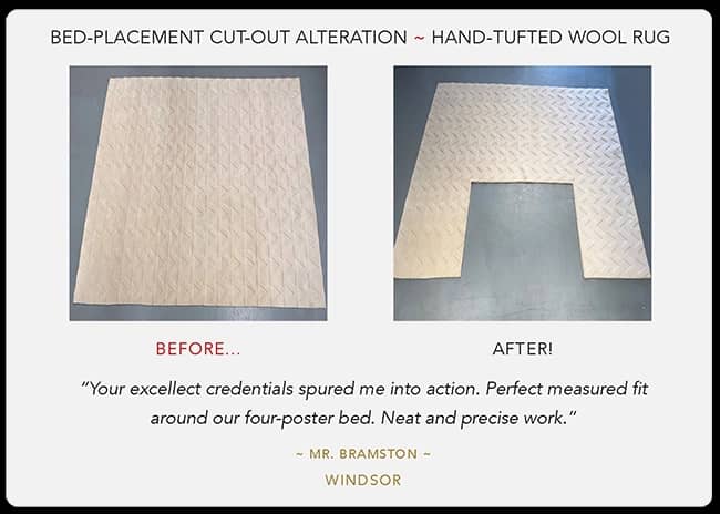 rug cut-out alteration