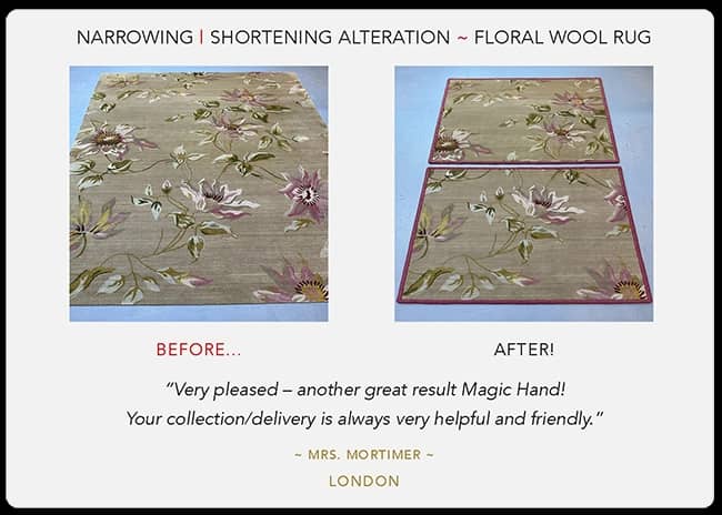 rug reshaping alteration near me