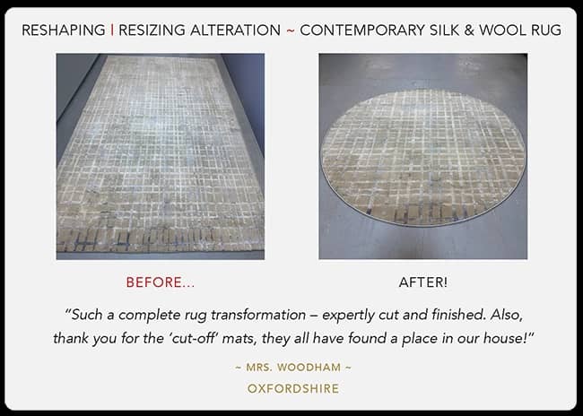 rug reshaping alteration