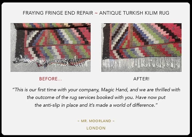 kilim repairs and cleaning london