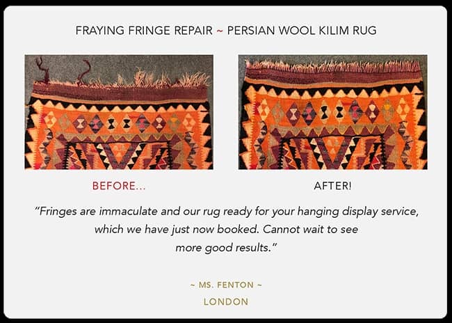 persian rug fringe repair london