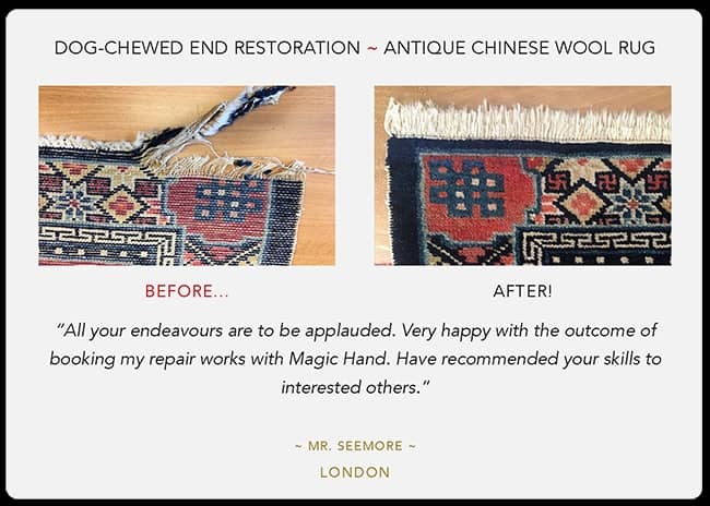 rug fringe repairs London